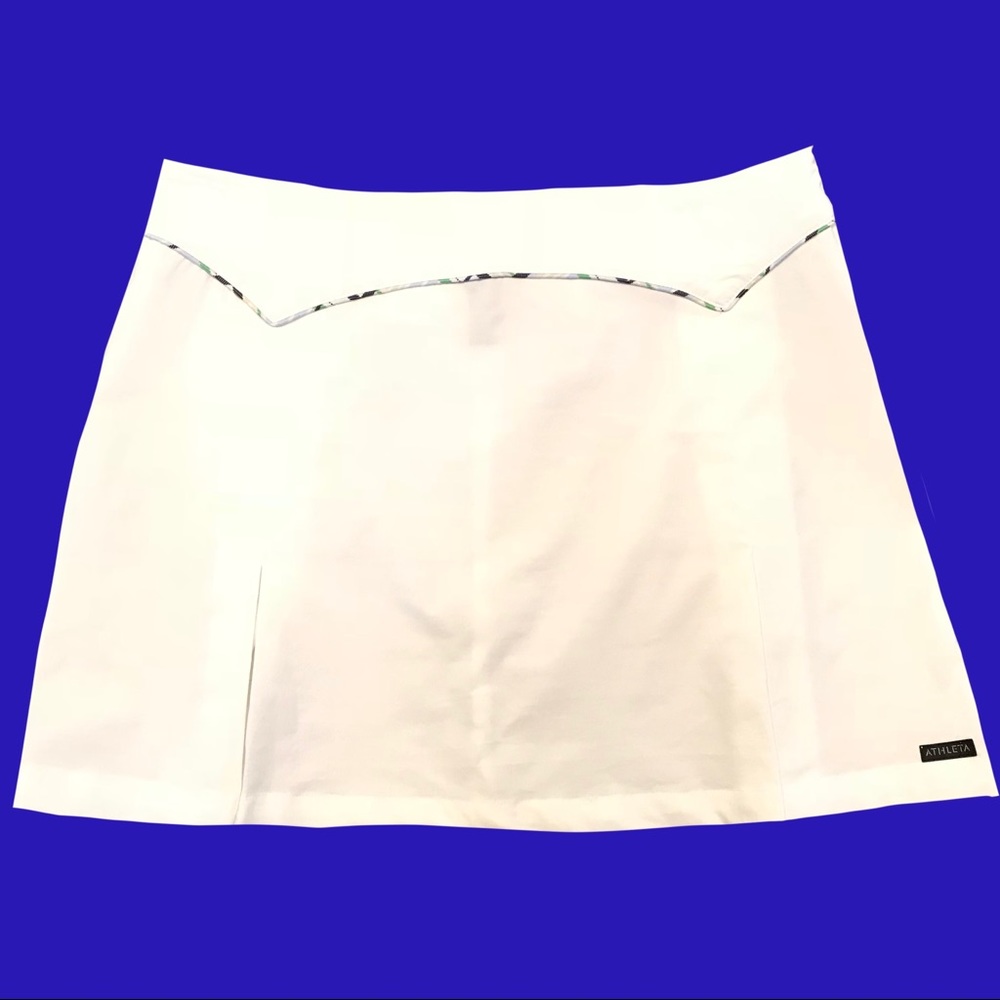 Athleta Tennis Golf Skirt 12 White Stretch A Line